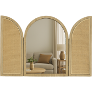 MISOU Bali Wandspiegel - Shutter - Spiegel - Hout - 40x50cm - Woondeco...