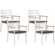 CAVOLI  - Tuinstoel set van 4 - Donkergrijs - Aluminium