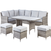 LACONA - Loungeset 9-zits - Taupe - Kunstrotan