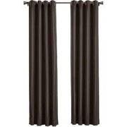 Larson - Luxe effen blackout gordijn - met ringen - 3m x 2.5m - Chocol...