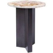 PTMD Jisse Natural Petrified Wood Sidetable Twist Base