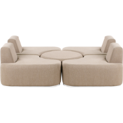 FABRO - Loungeset voor 4 - Beige - Polyester