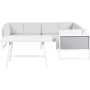 CASTELLA/FRATTE - Loungeset voor 6 - Gebroken wit - Links - Aluminium