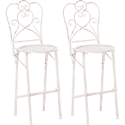 TRIESTE - Tuinbarkruk set van 2 - Lichtbeige - IJzer