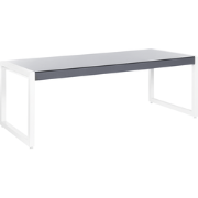BACOLI  - Tuintafel - Gebroken wit - 90 x 210 cm - Aluminium