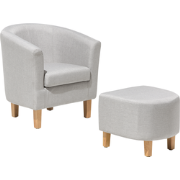 HOLDEN - Fauteuil - Lichtgrijs - Polyester