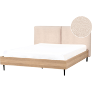LIMANTON  - Bed - Beige - 160 x 200 cm - Bouclé