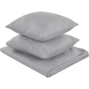 ALAMUT - Plaid met kussens - Grijs - 160 x 220 cm - Polyester