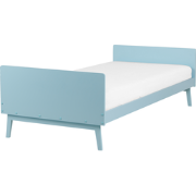 BONNAC - Eenpersoonsbed - Lichtblauw - 90 x 200 cm - Dennenhout