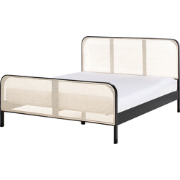 GONFARON - Tweepersoonsbed - Zwart - 160 x 200 cm - Dennenhout