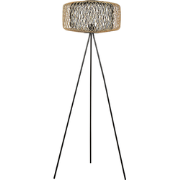 JAVARI - Staande lamp - Naturel/Zwart - Bamboehout