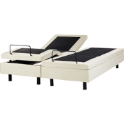 CASTELLAN - Bed verstelbaar - Beige - 160 x 200 cm - Polyester