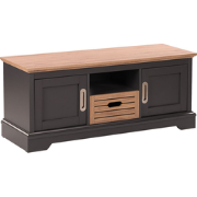 GARET - TV-meubel - Donkergrijs - Vezelplaat