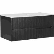 QUINTELA - Badkamermeubel - Zwart - 100 x 52 cm - MDF