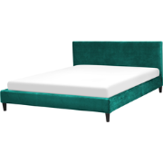 FITOU  - Tweepersoonsbed - Donkergroen - 160 x 200 cm - Fluweel
