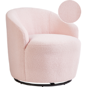 DAVIK - Fauteuil - Pastelroze - Bouclé