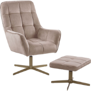 MOLLE - Fauteuil - Taupe - Fluweel