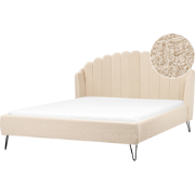 AMBILLOU - Tweepersoonsbed - Beige - 180 x 200 cm - Bouclé