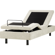 DUKE II - Bed zonder hoofdbord - Beige - 80 x 200 cm - Polyester