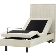 DUKE II - Eenpersoonsbed - Beige - 80 x 200 cm - Polyester
