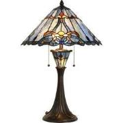 Lumilamp Tiffany Tafellamp Ø 40x61 cm Blauw Glas