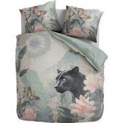 100% Microvezel dekbedovertrekset Panthers Bloom - 200x200/220 + 2*60x...