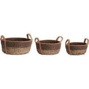 Light & Living - Mand KINSALE - Ø33x23cm - Bruin - Set van 3