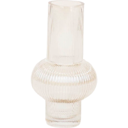 Vase - Art Deco - Ribble - Glass - Brown - 13,5x25cm