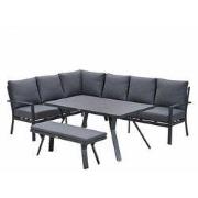 Garden Impressions Senja lounge dining set 4-delig links - mystic grij...