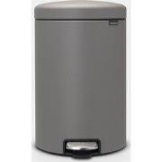 NewIcon Pedaalemmer, 20 liter, kunststof binnenemmer - Mineral Concret...