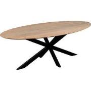 QUVIO Eettafel Sofia – Ovaal – 160x90 cm – Naturel