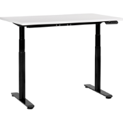 DESTINAS - Elektrisch bureau - Wit/Zwart - 120 cm - Spaanplaat
