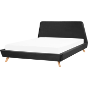 VIENNE  - Tweepersoonsbed - Zwart - 180 x 200 cm - Fluweel