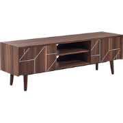 FRANKLIN  - TV-meubel - Donkere houtkleur - Vezelplaat