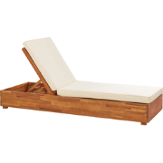 FANANO - Ligstoel - Gebroken wit - Acaciahout