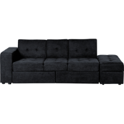 FALSTER  - Slaapbank 3-zits - Zwart - Polyester