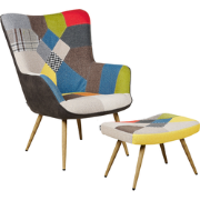 VEJLE II - Chesterfield fauteuil - Multicolor - Polyester