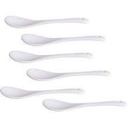 OTIX Eierlepeltjes 6 stuks Dessert en Theelepels 12,5cm Porselein