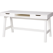 WOOOD Nikki Bureau - Grenenhout - Wit - 75x140x62