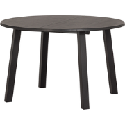 WOOOD Lange Jan Uitschuifbare Eettafel - Eiken - Zwart - 75x120x120