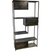 PTMD Duana Playful Rusty Black Iron High Cabinet