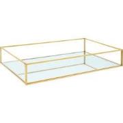 QUVIO Spiegel dienblad - 30 x 20 cm - Glas - Goud