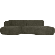 WOOOD Polly Chaise Longue Links - PES - Warm Groen - 71x258x150/105