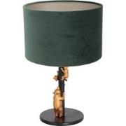 Anne Lighting - tafellamp - Animaux - zwart - metaal velours stof - Ø ...