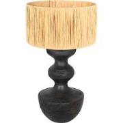 Anne Lighting - tafellamp - Lyons - zwart - gras hout - Ø 40cm - E27 -...