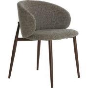 Light & Living - Eetkamerstoel ALUKO - 56x57x74cm - Zwart - Set van 2