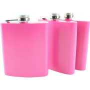 HIXA Heupfles - Roze - 3 Stuks - Flacon - Veldfles - RVS - Drinkfles -...