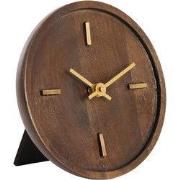 Light & Living - Klok VETI - 15x4x15cm - Bruin