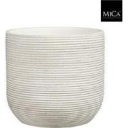 Mica Decorations Bloempot Samuel - 24x24x21 cm - Terracotta - Gebroken...