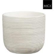 Mica Decorations Bloempot Samuel - 22x22x19 cm - Terracotta - Gebroken...